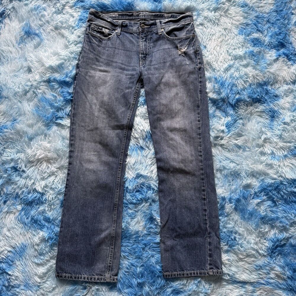 ReCLAIM Bootleg 305 Distressed Dark Wash Jeans Mens 30x30 Straight Leg